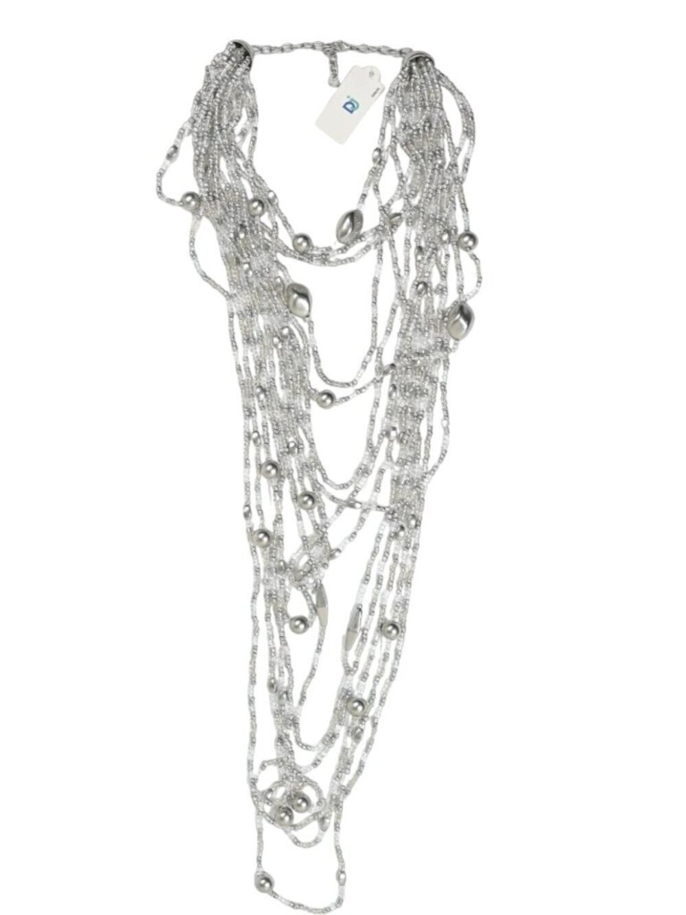 Daejee Beaded Edie Cascade Layered Necklace in Metal